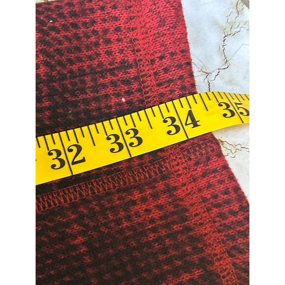 The North Face 1/2 Zip Fleece Pullover Red Black Grid Plaid Gorpcore XL - Picture 5 of 8